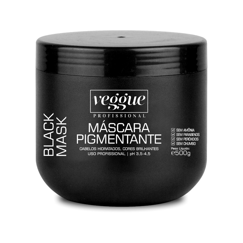 Máscara Matizadora Black Preta Veggue Profissional 500G