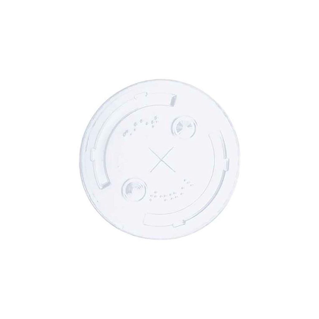 Tampa Plástica Transparente com Furo 250/330ml Rioplastic 100und