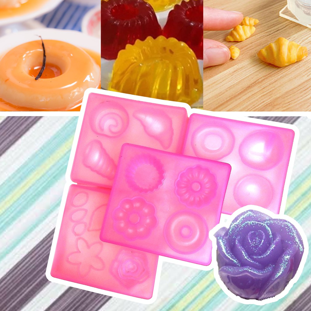 Molde de Silicone Doces Confeitaria Flores Resina Epóxi Artesanato