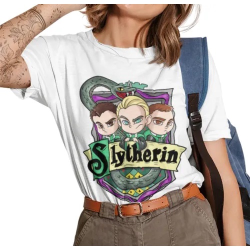 Camiseta Blusa Harry Potter Hogwarts Casa Sonserina Feminina Shopee Brasil 2631