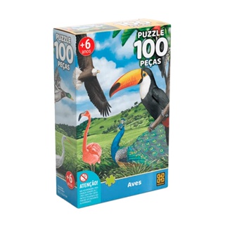 Puzzle 100 peças Aves em Oferta na Shopee