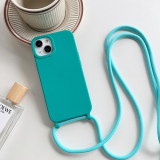 Capa De Celular De Silicone Com Cordão Transversal Compatível Para Iphone 11 12 13 Pro Max Xr X Xs 8 7 Plus