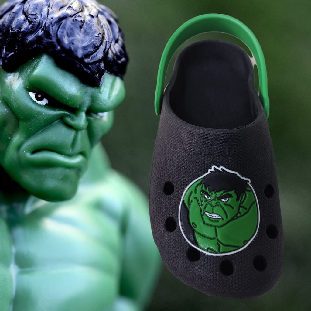 Babuche Infantil Menino Preto Herois Hulk Vingadores Escola Colegio Praia Anatomico Sandalia Chinelo em Oferta na Shopee