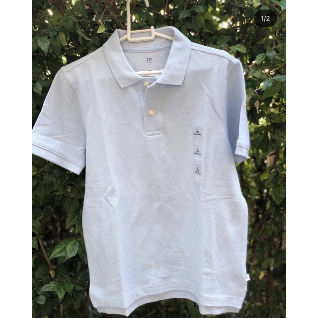 camisa/camiseta gola polo GAP azul claro infantil original direto dos EUA