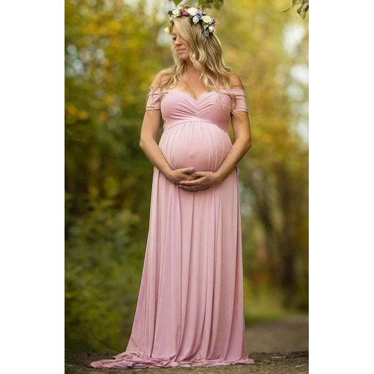 Vestido Gestante Para Ensaio Fotográfico, Foto Grávida G07 em Oferta na Shopee