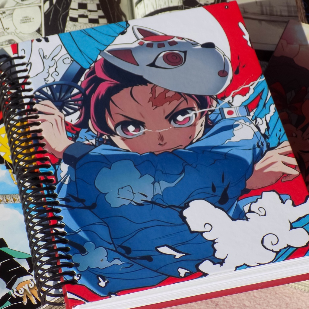 Caderno Desenho Personalizado Anime Demon Slayer - 80fls