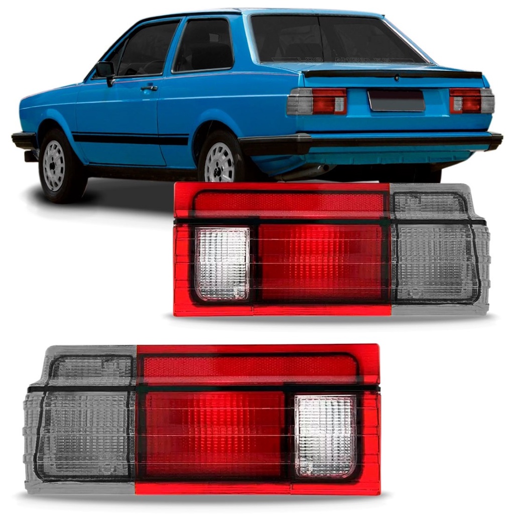 Lanterna Traseira Voyage 1985 1986 1987 1988 1989 1990 Fumê Friso Preto Ré Pequena em Oferta na Shopee