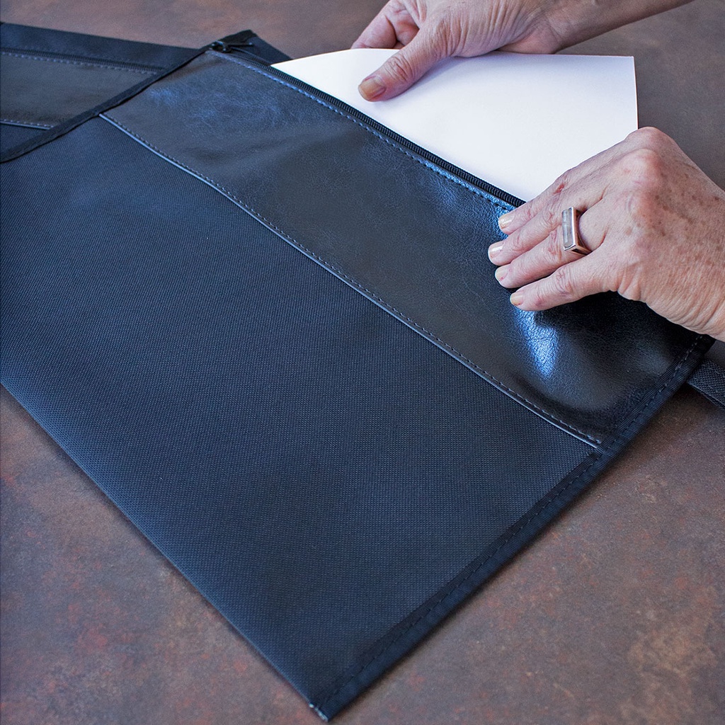 Malote Envelope Incorpast 1852 em Nylon com Zíper e Detalhe Sintético Premium para Documentos