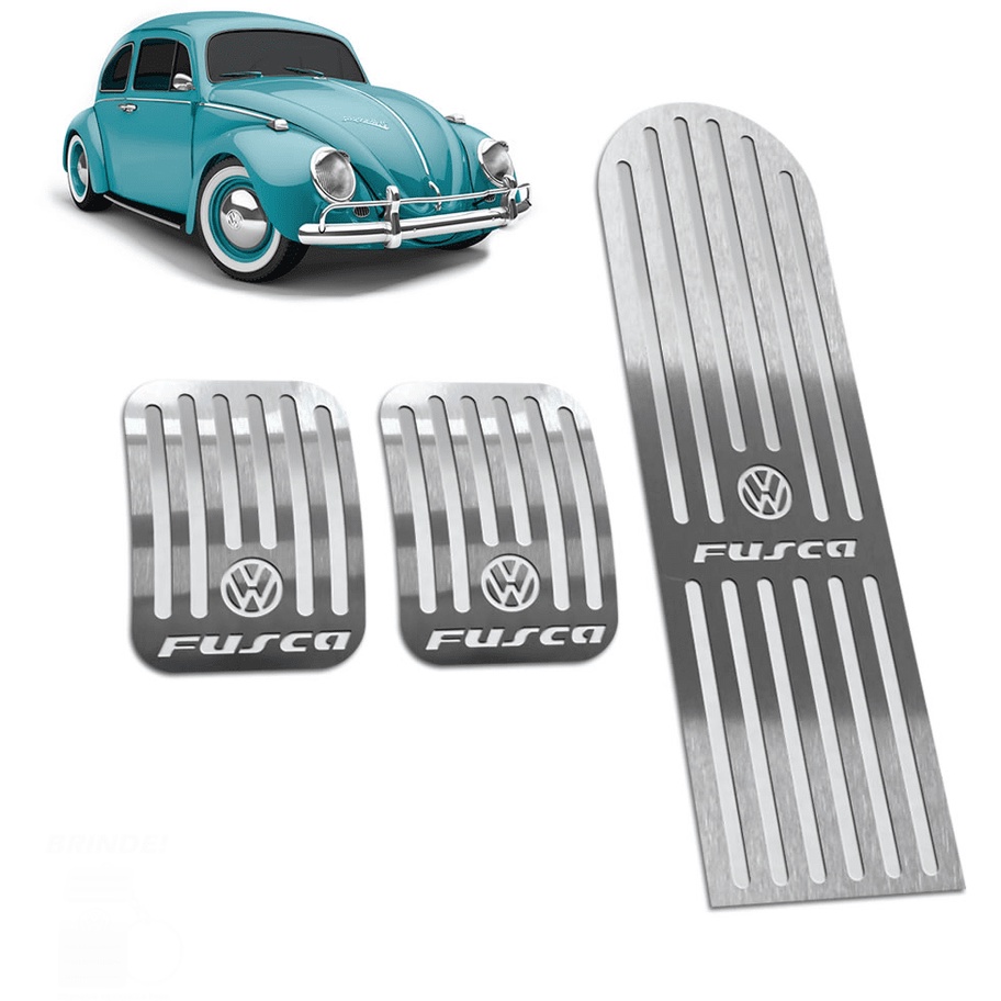 Pedaleira Fusca 59/78 Manual Aço Inox - Não fura o pedal em Oferta na Shopee