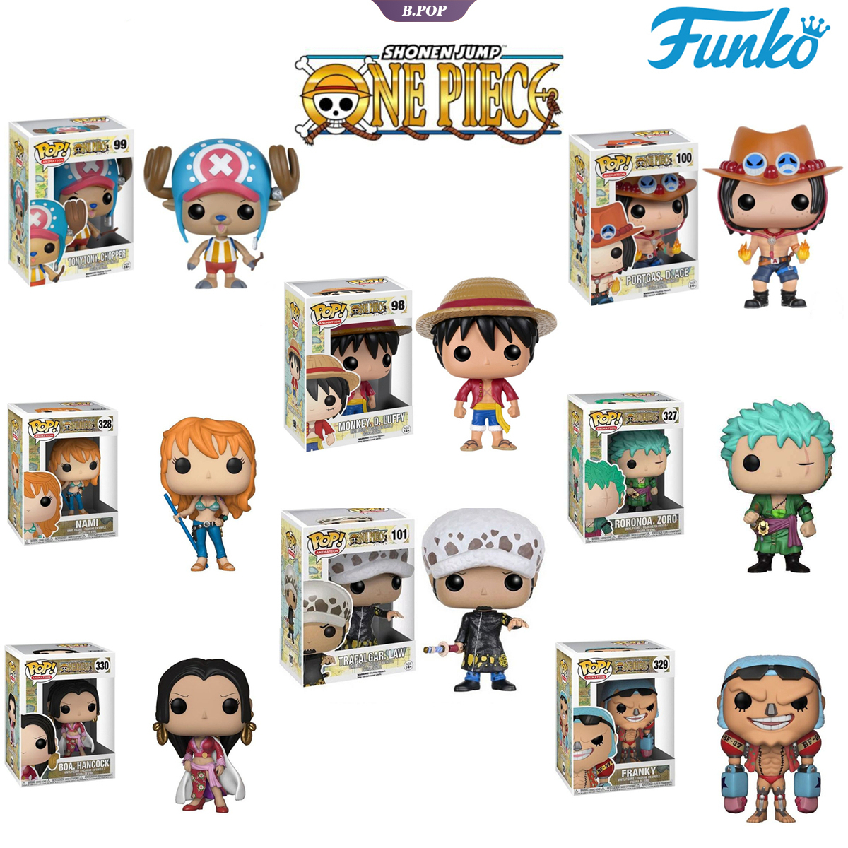 Funko Pop Anime One Piece Luffy Zoro Law Fami Chopper Hanlock Ace 98 99 100 101 327 328 329 330 Brinquedos Action Figure Com Caixa De Vinil Bolive Bp Shopee Brasil