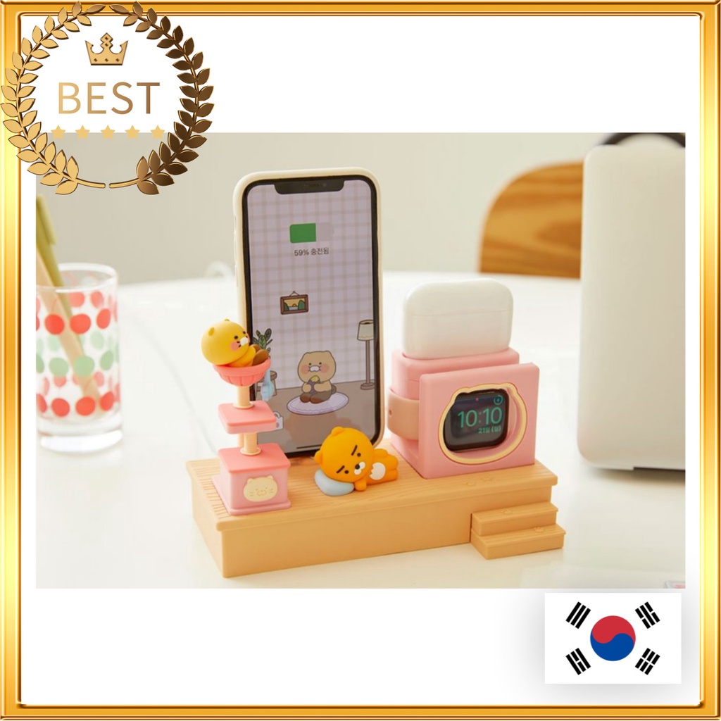 [KAKAO FRIENDS] Suporte de carregamento triplo RYAN & CHONNSIK│Kakao compatível 