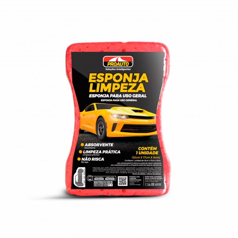 Esponja de Limpeza P/ Lavagem Automotiva Uso Geral Alta Absorção - Proauto em Oferta na Shopee