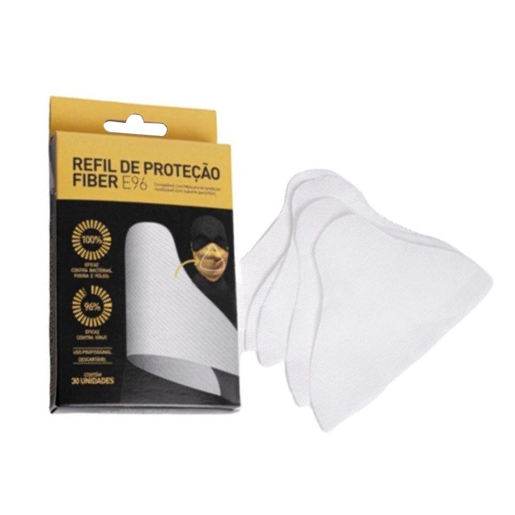 Refil Filtro de Proteção para Máscara Esportiva Fiber Knit ( 30 Filtros )