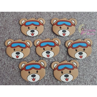 Aplique Ursinho Baloeiro de borracha  Pacote 8 unidades. em Oferta na Shopee