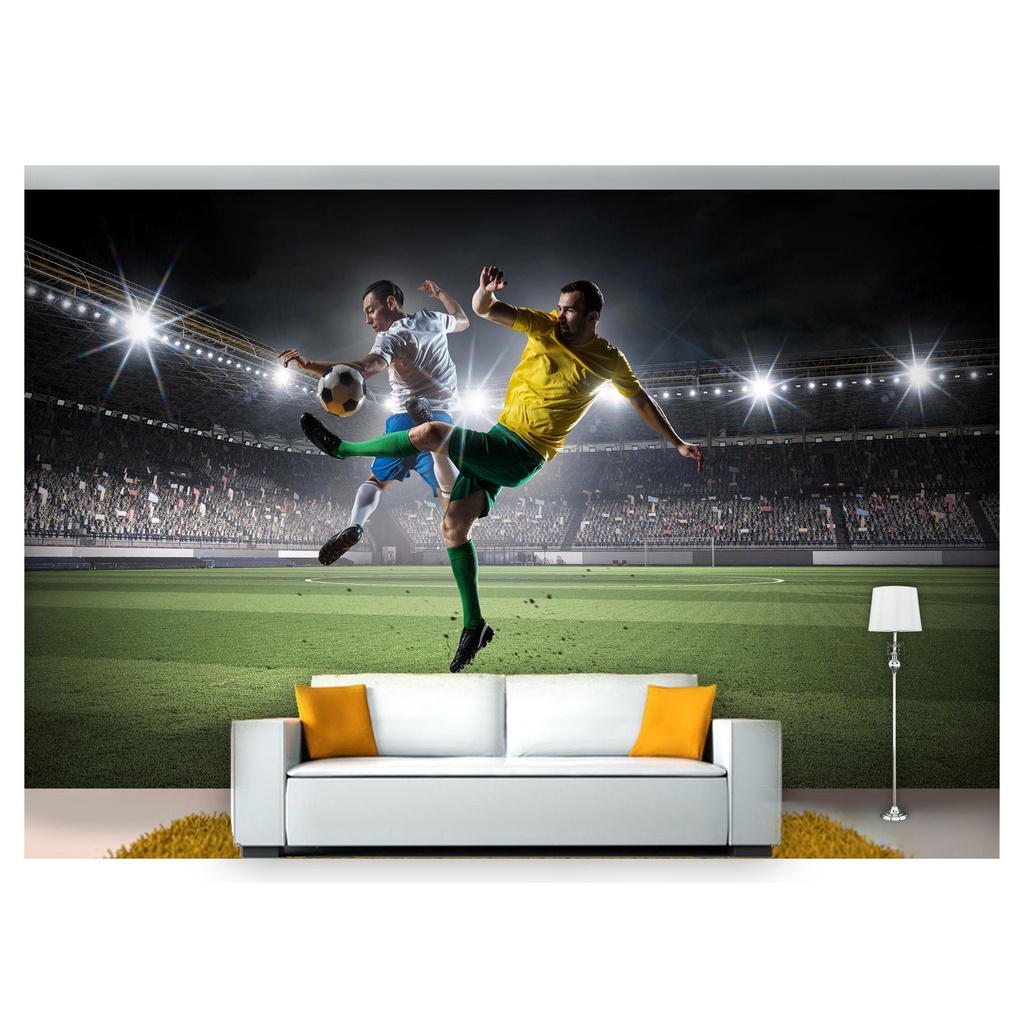 papel de parede Esportes Futebol Bola Campo 3D m² SPT25
