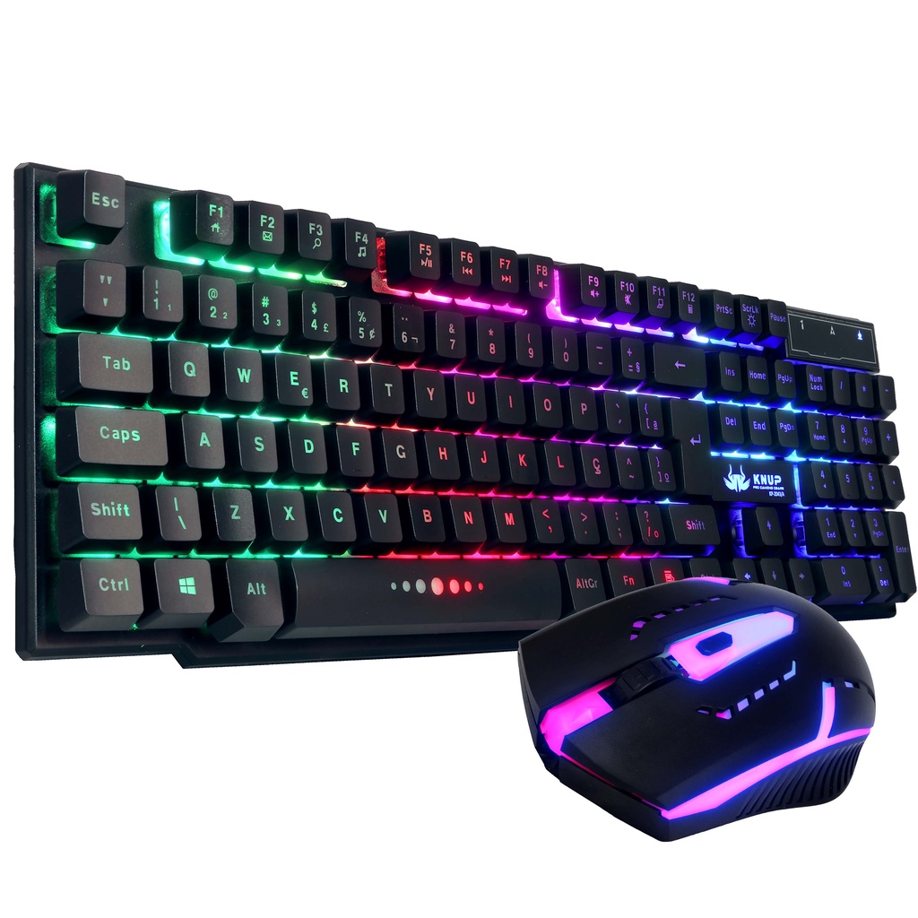 Kit Teclado + Mouse Semi Mecânico Gamer Led Rgb Óptico M800 Luuk Young