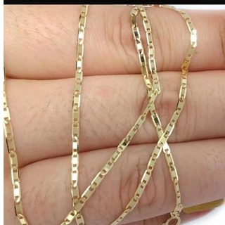 Corrente Cordão Masculino Grosso Piastrine 60cm Ouro 18k