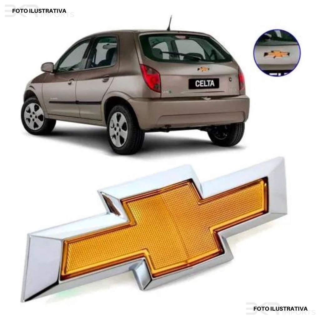Emblema Logo Mala Gm Chevrolet Celta 2012 2013 2014 2015 2016 em Oferta na Shopee