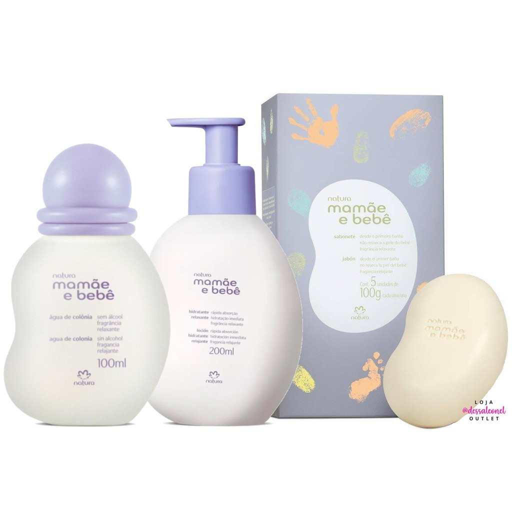 Natura Mamae E Bebe Linha Relaxante Colonia Hidratante Caixa De Sabonetes Lilas Roxo Baby Infantil Perfume Shopee Brasil