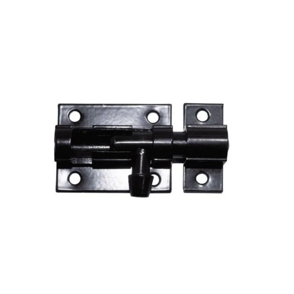 Trinco Fecho Ferrolho 2 Pol 50mm Porta Portao Aluminio Preto