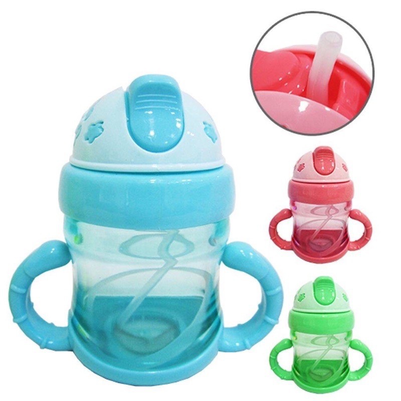 Copo para Bebe Com Tampa E Canudo + Alça De Plástico Colors Baby