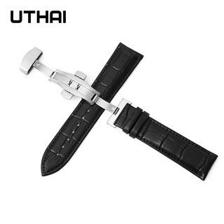 Pulseira De Couro 12-24mm Universal Butterfly Buckle Watch band