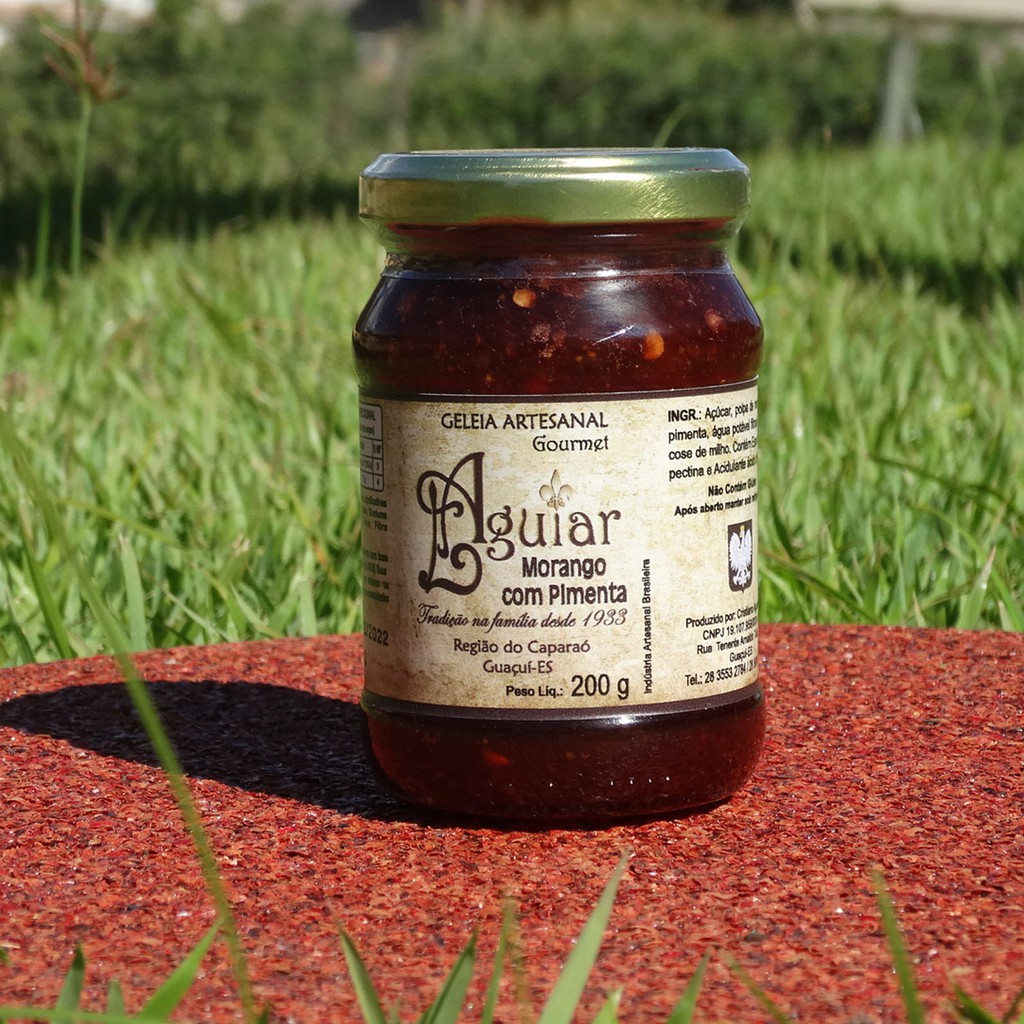 Geleia Artesanal Gourmet de Morango com Pimenta