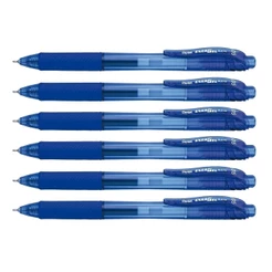 Kit Pentel Caneta Retrátil Energel BLN105 Azul x 6 unidades