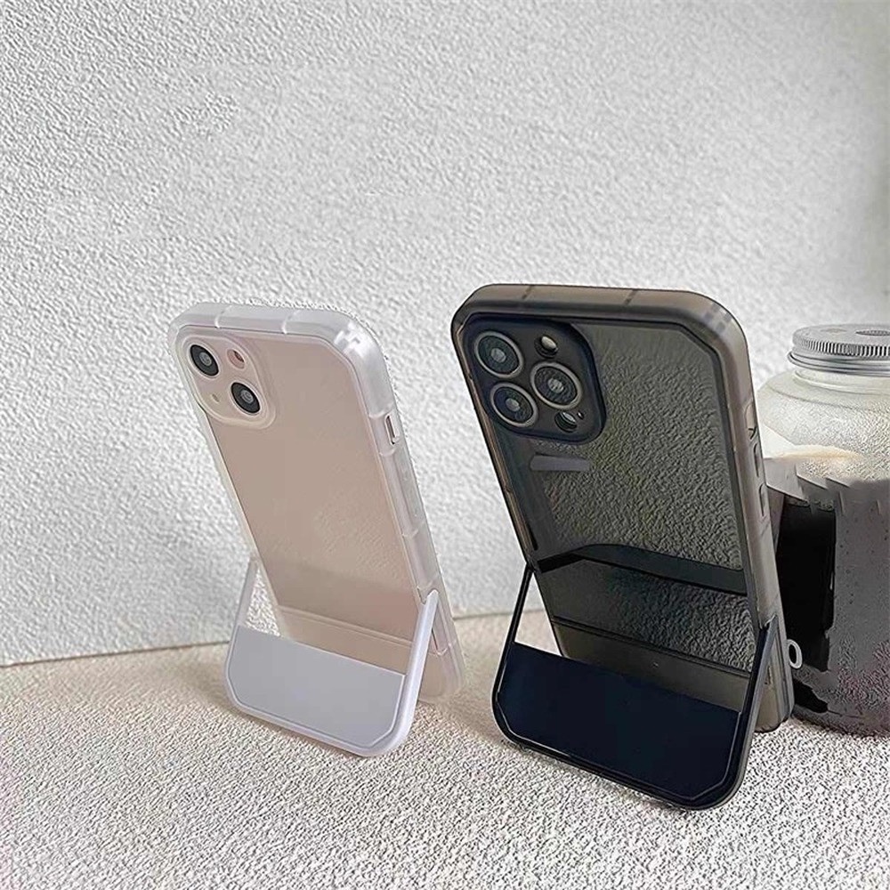 Simples Caso De Telefone Transparente Para iPhone 13 12 11 Pro Max Com Suporte Caixa Do O X XR XS 8 7 Além De Proteção Da Lente Protetor Tampa Traseira cas