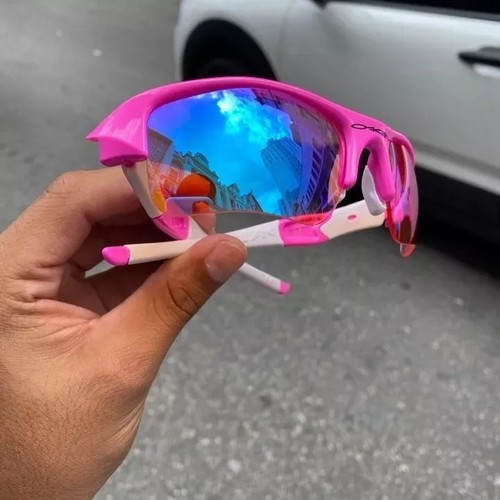 Óculos de sol oakley flak lente rosa jacket prizm barbie doblex top lupa oakley  mandrake - R$ 299.90, cor Branco (com proteção UV, polarizado) #124601,  compre agora