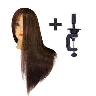 Cabeça De Treino Misto 70 % Cabelo Humano Para Penteados em Oferta na Shopee