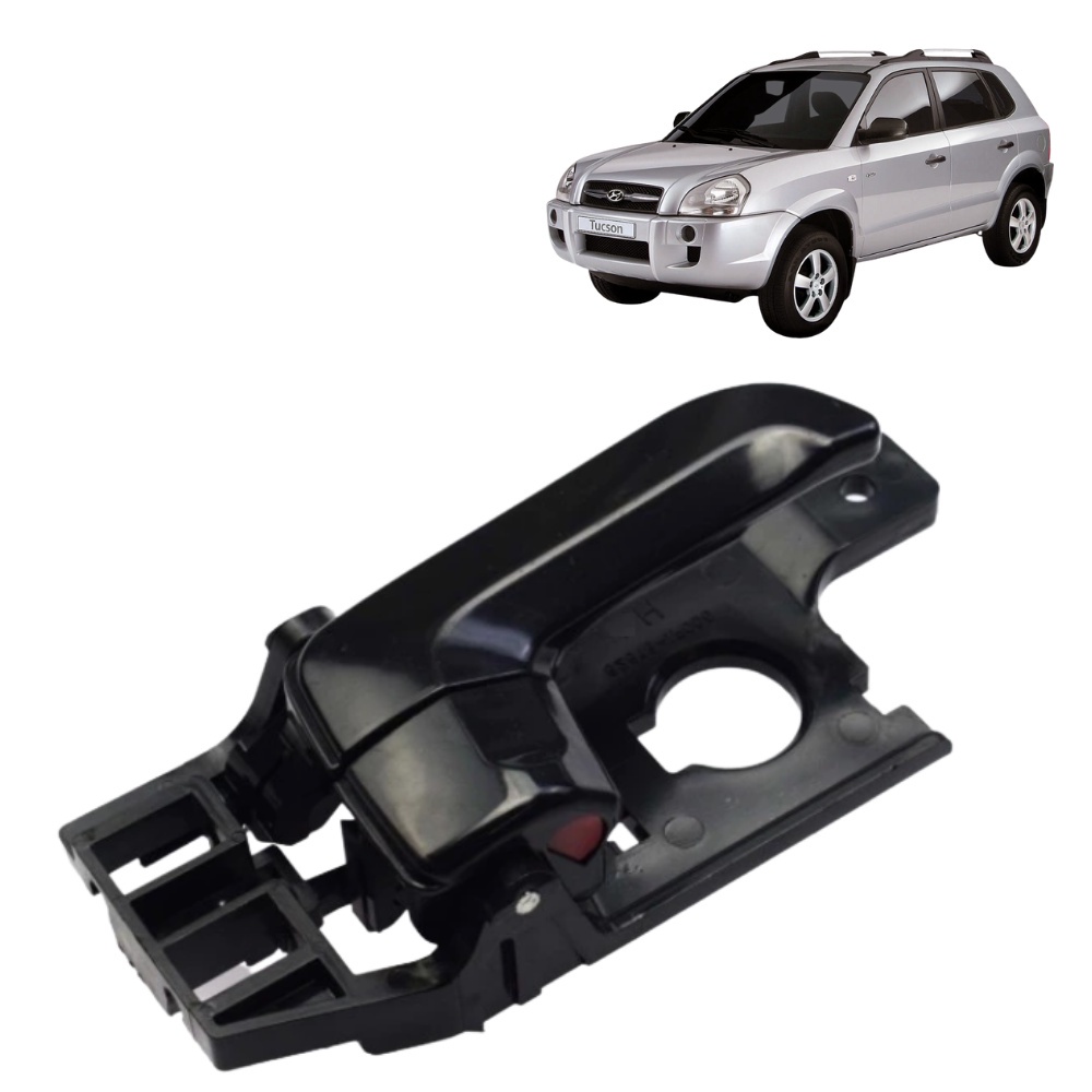 Puxador Macaneta Interna Hyundai Tucson Ld Direito Preta