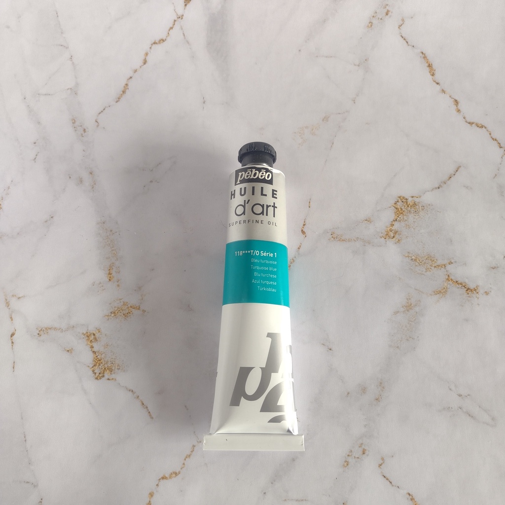 Tinta a Óleo Pébéo Huile D’Art 80ml 118 Azul Turquesa