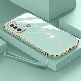 Capa De Celular Moto G60 De Luxo Estilo Borda Reta Capinha Para Motorola Moto G50 5G/G60 G40 Fusão Novo Design Quadrada Celular Macia Banhada
