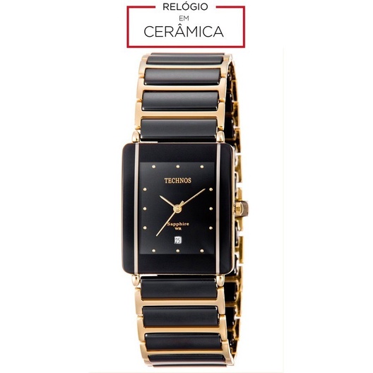 Relogio Technos Ceramica Safira Gn10aapai/4p Preto Original em Oferta na Shopee