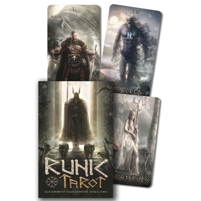 Runic Tarot Kit Cartas - Kit de Tarô Rúnico