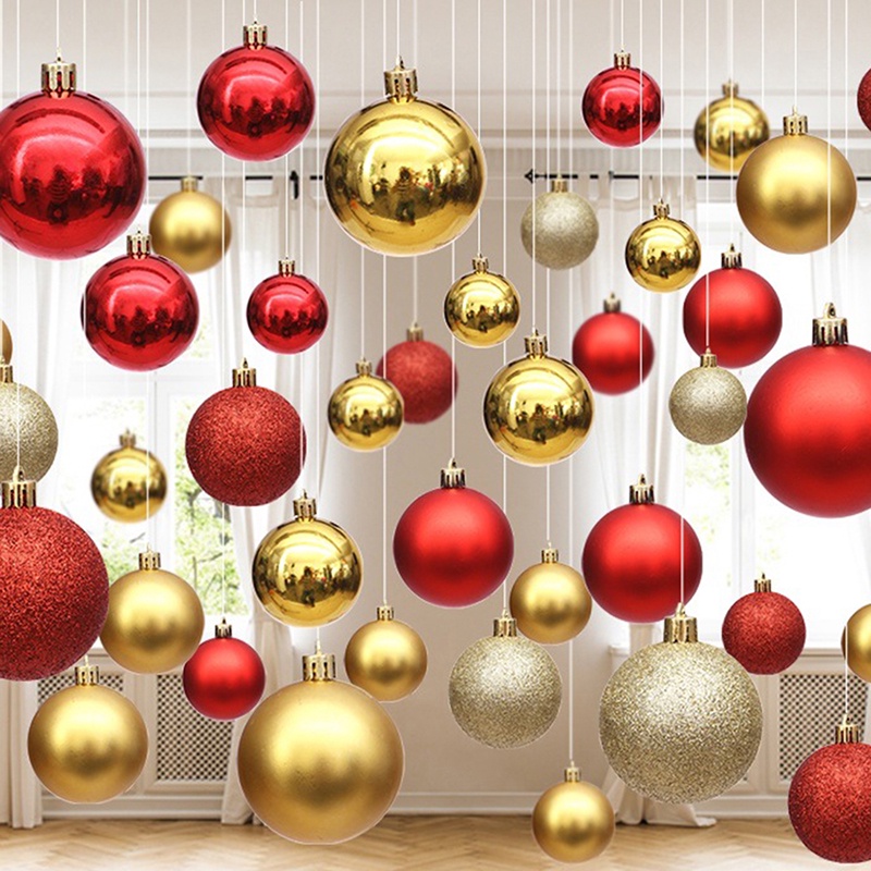 40PCS Árvore De Natal Bolas Decoração Ornamentos Pendurada Festa De Ano  Novo Pingente Suprimentos De Presentes | Shopee Brasil