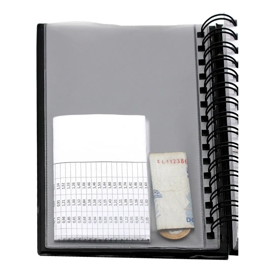 Envelope Saco Canguru Transparente 21x15 Agenda Caderno pct com 10un