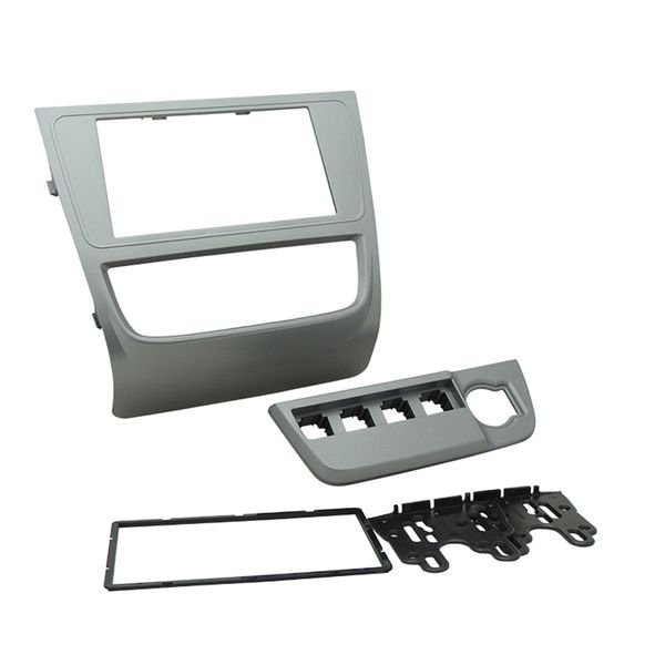 Moldura 2 Din Volks Gol, Voyage, Saveiro, G6 - Prata em Oferta na Shopee