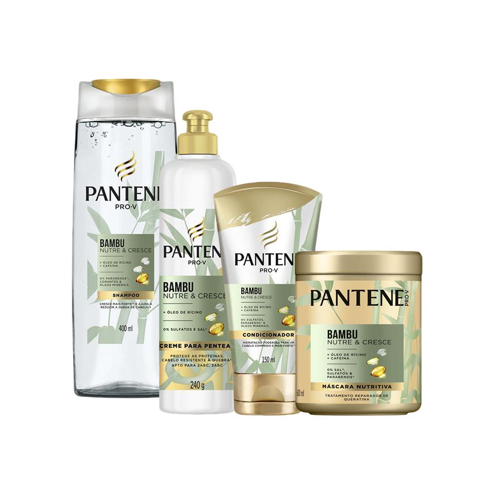 Kit Pantene Bambu Shampoo + Condicionador + Máscara Capilar + Creme de Pentear em Oferta na Shopee