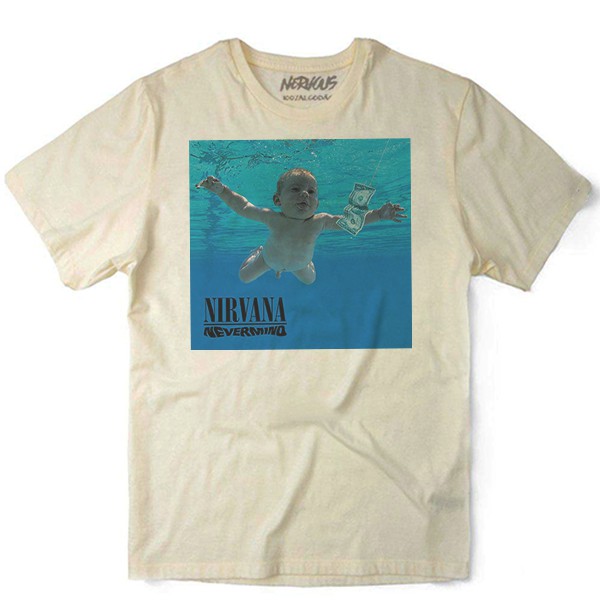 Camiseta Algodao Nirvana Nevermind Capa Banda de Rock Bandas Musica Punk Grunge Nervous