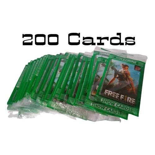 Free Fire Kit 200 Cards Jogo Free Fire =50 Envelope Cartinhas Game