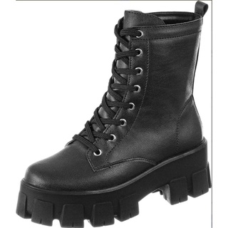 Coturno GiGiL Plataforma Flatform Bota Feminina Tratorada Macia