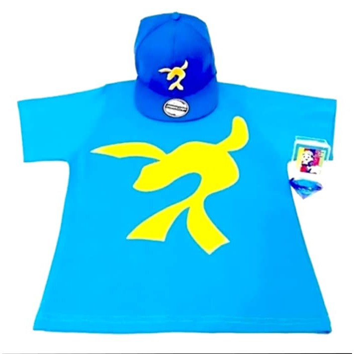 Kit Luccas Neto Infantil Camiseta + Bone + Pedra Do Poder Os Aventureiros
