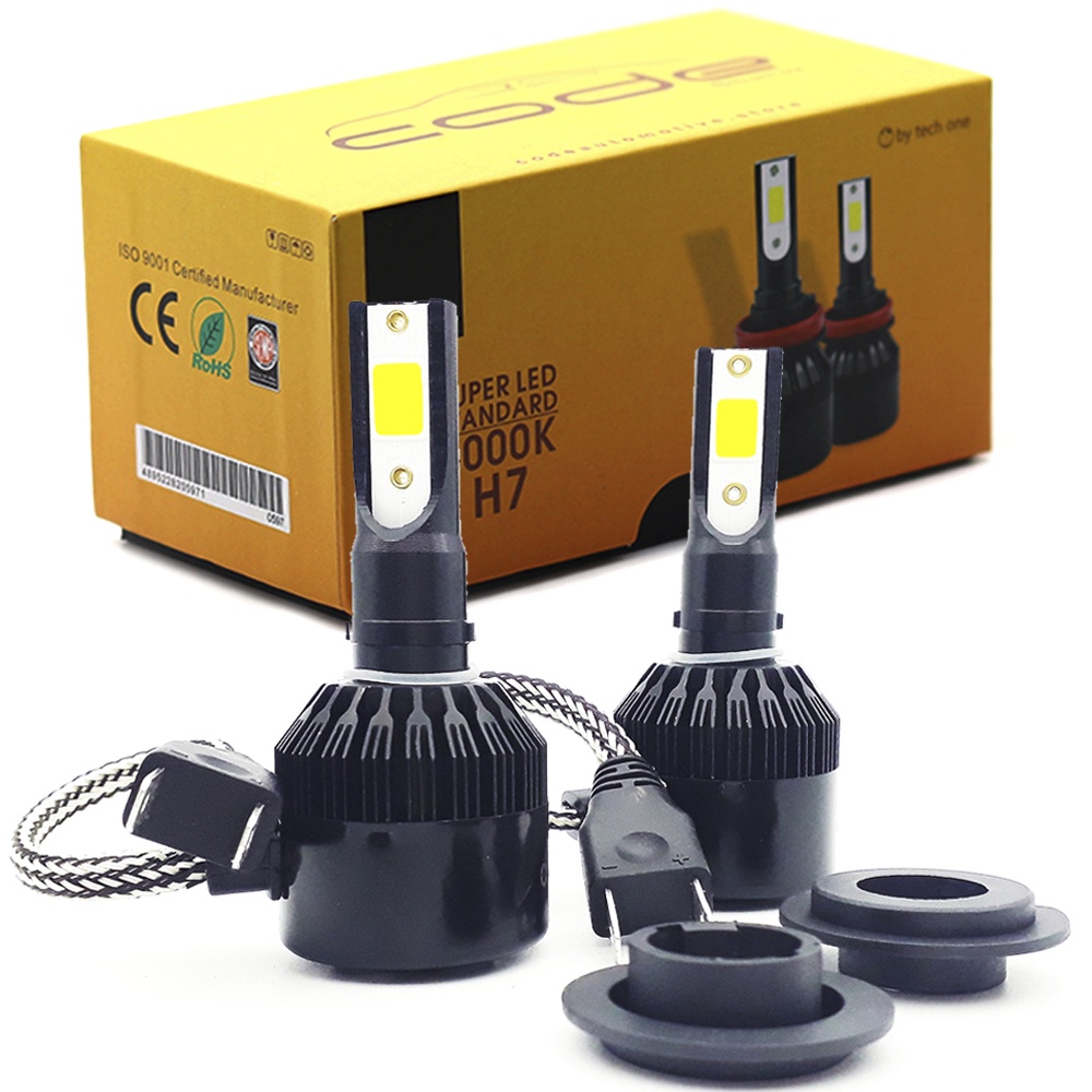 Lâmpada Led H7 Techone 6000k 12v 3000 Lúmens em Oferta na Shopee
