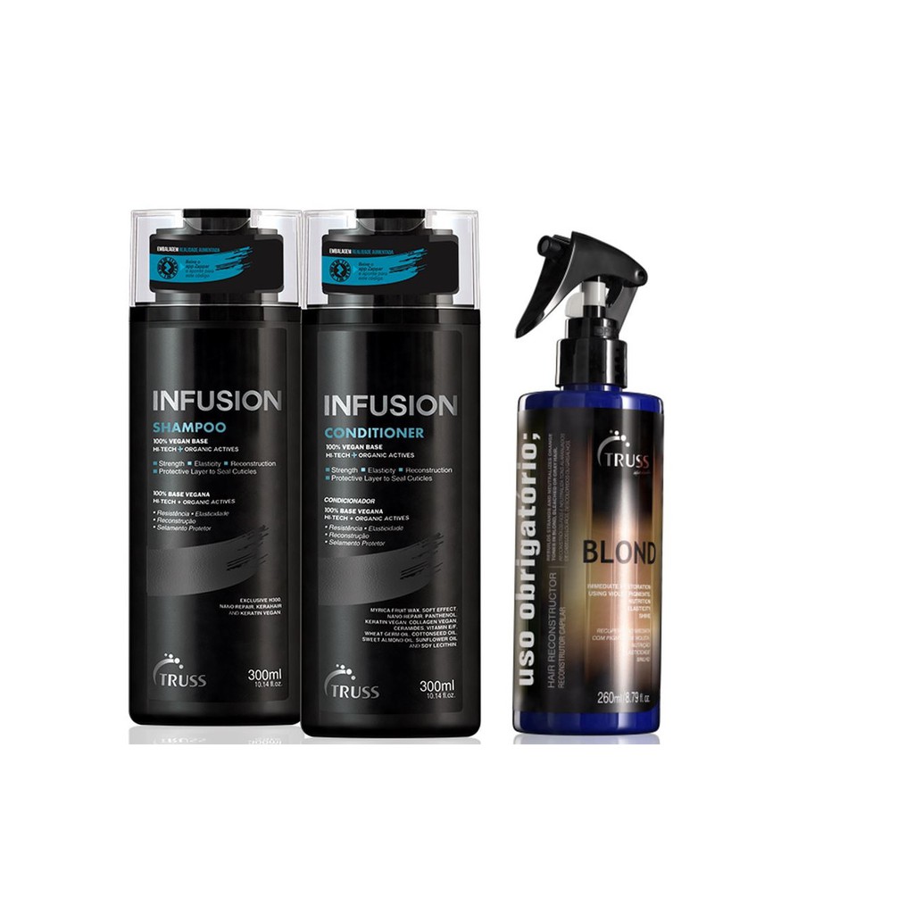 Truss Infusion Shampoo e Condicionador e Uso Obrigatório Blond