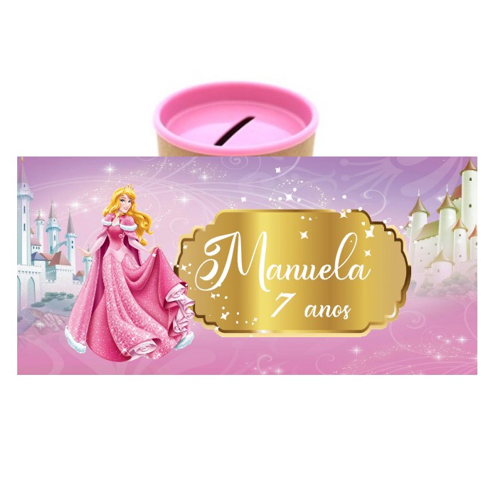 10 Cofrinhos Lembrancinhas Personalizado  Princesas Bela adormecida Aurora
