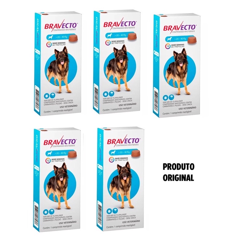 KIT 10 Caixas BRAVECTO 20 a 40 Kg MEGA PROMOÇÃO | Shopee Brasil