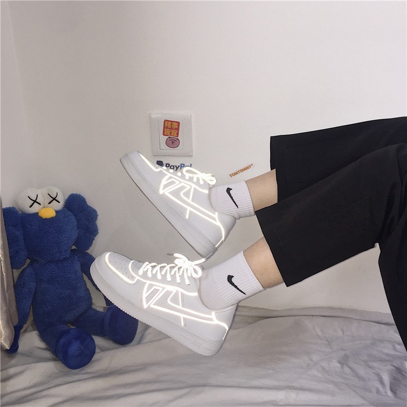 nike air force 1 mid 3m reflective