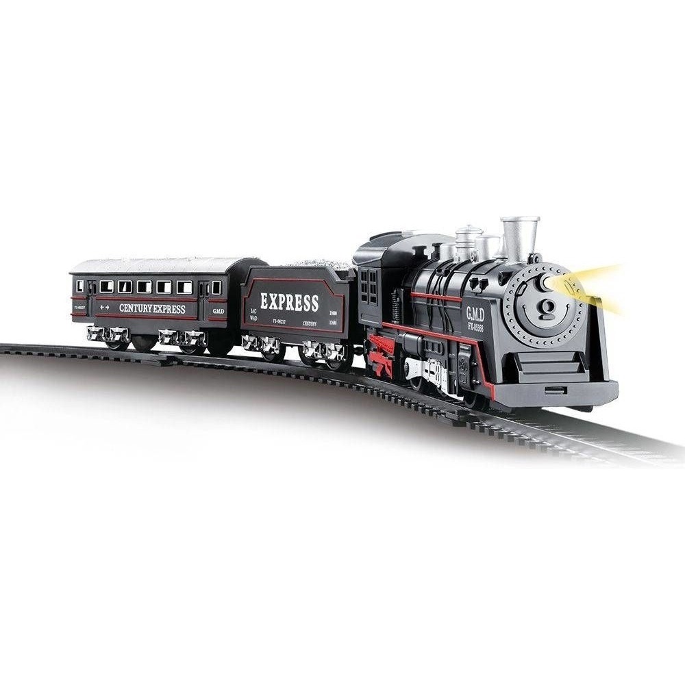Trem Locomotiva Ferrorama 2 Vagões Com Som E Luz Trenzinho Com Pista DM TOYS - Dmt5373